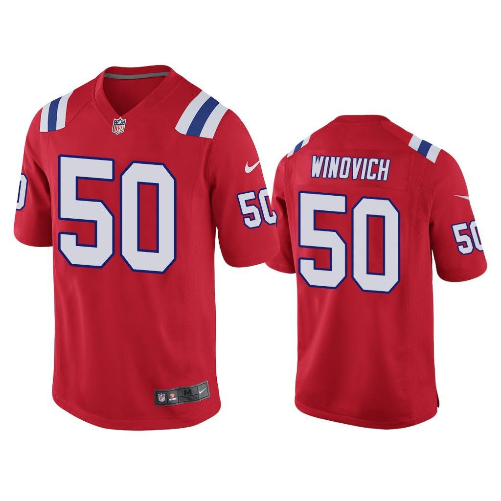 Men New England Patriots #50 Chase Winovich Nike Red Game Player NFL Jersey->new england patriots->NFL Jersey